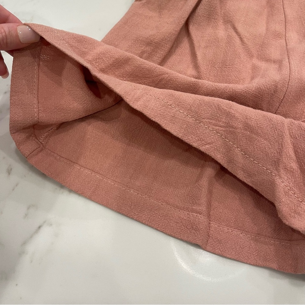 Topshop Blush Pink Casual High Waisted Shorts - Picture 9 of 13